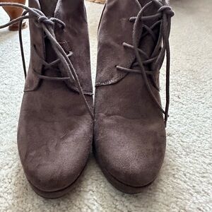 Women's Suede Ankle Boots - Brown